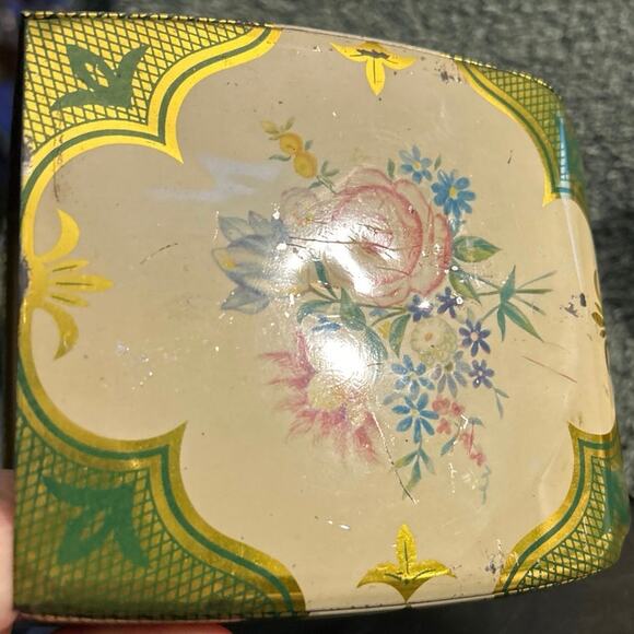 Candy Tin Container Made in Western Germany Vintage Floral - Picture 6 of 11